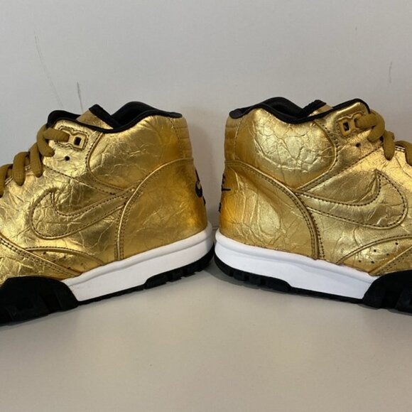 Nike Air Trainer 1 Premium Qs NFL Super Bowl 50 Metallic Gold 840169-700 sz - Picture 8 of 16